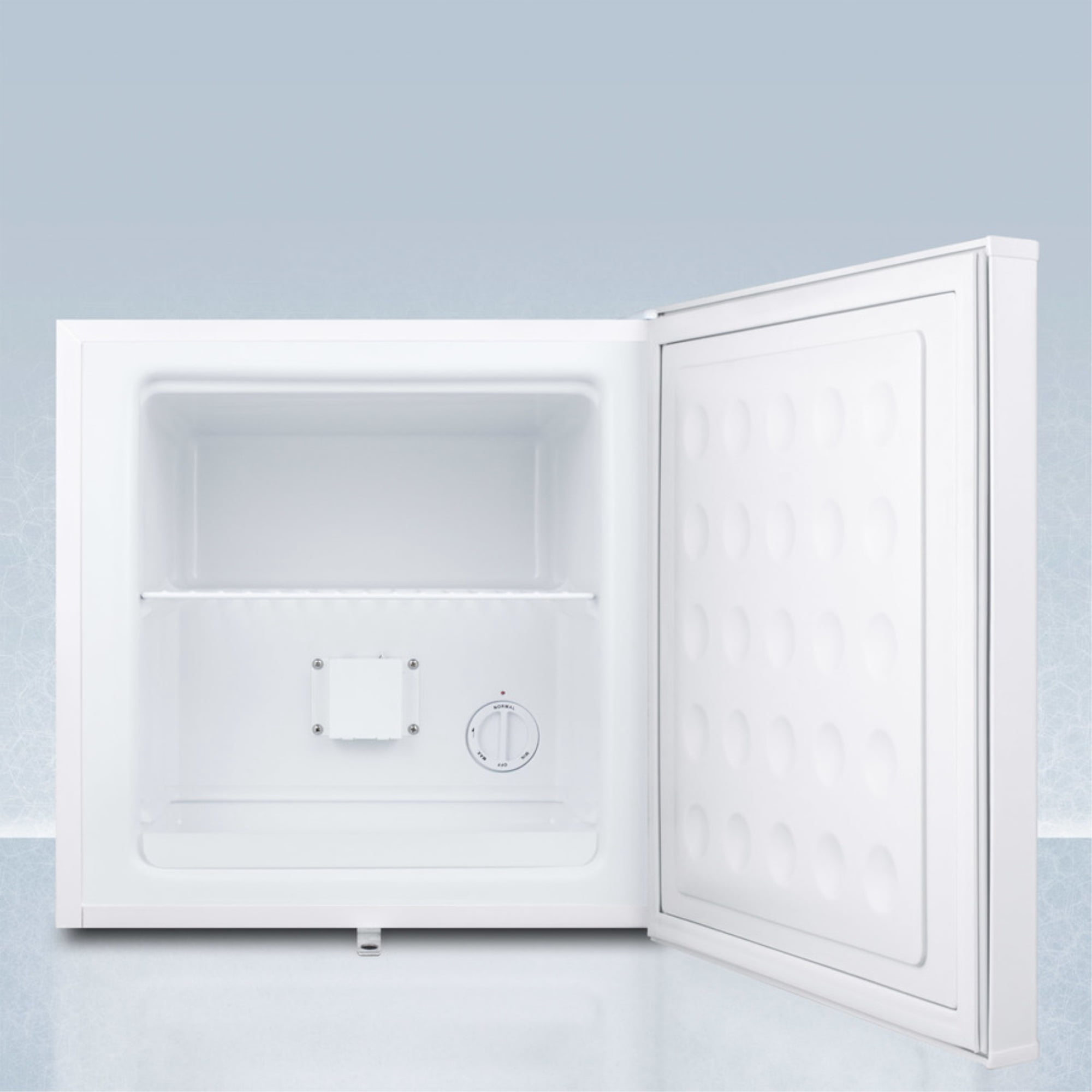 Compact all-freezer capable of -20 C degree operation, with lock, alarm with temperature display, and hospital grade cord