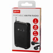 GPX Portable AM/FM Radio, Black, R055B