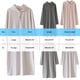 thumbnail image 3 of Camisón largo de manga larga con capucha para mujer, bata de baño holgada de invierno para el hogar, camisón de poliéster para mujer., 3 of 3