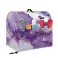 thumbnail image 2 of ZIATUBLES Stand Mixer Cover Waterproof Kitchen Mixer Dust Cover with Adjustable Drawstring Washable Kitchen Appliance Storage Cover for 6-8 Quart Standing Mixer, Butterfly White Violet Yellow Marble, 2 of 7