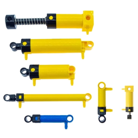7Pcs Pneumatic-Parts, Pneumatic-Pump, Pneumatic-Cylinder,Pneumatic-Tube, Pneumatic-Valves, Pneumatic-Handpump, Pneumatic-Pack compatiable with Lego Technic