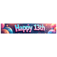 thumbnail image 1 of Colorful Glittery Happy 13th Banner Background Party Decors for 13th Birthday Celebrations Photography Props Party Supplies Backdrop for Decorating Events, 1 of 4
