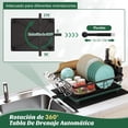 thumbnail image 4 of Escurridor de Trastes Acero Inoxidable para Encimera de Cocina con Drenaje, Escurridor de Platos con Soporte para Tazas, Utensilios, Tabla de Cortar y Alfombrilla de Secado, 4 of 7