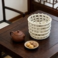 thumbnail image 6 of Toothbrush Holder, Boho Bathroom Cup, Breathable Openwork Makeup Brush Organizer, Modern Lattice Stand for Vanity Countertop, Toothpaste Storage, 6 of 6