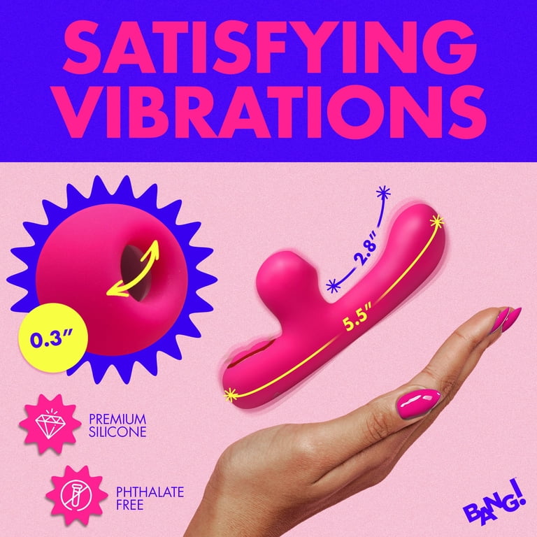 Bang! G-Spot Rabbit Rechargeable Silicone G-Spot Vibrator, Pink -  Walmart.com