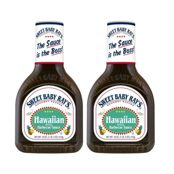 (2 Pack) Sweet Baby Ray's Hawaiian Style Barbecue Sauce 18 oz