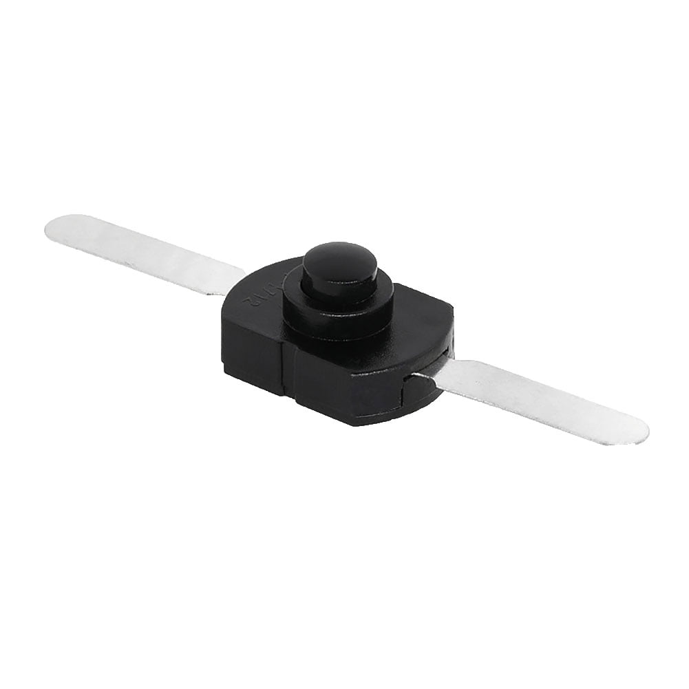 10Pcs 12*8MM DC 1A Black On Off Mini Push Button Switches For Electric Torch ^P 