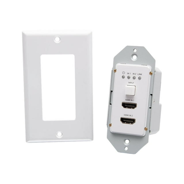 C2G Dual 4K HDMI HDBaseT + RS232 Single Gang Wall Plate Transmitter - Video/audio extender - transmitter - HDMI, HDBaseT - over CAT 5e/6/6a - up to 230 ft