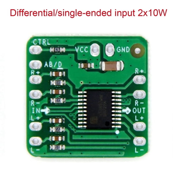 Placa Amplificadora de Potencia Diferencial 2X10W Amplificador de Potencia de Audio Digital Clase D HT8697 3,6-8,5 V Entrada Diferencial