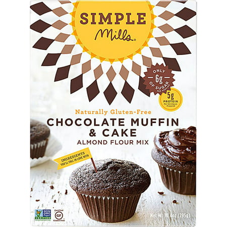 Simple Mills Gluten Free Muffin & Cupcake Almond Flour Mix Chocolate -- 10.4 oz pack of