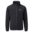 thumbnail image 2 of Men's Cutter & Buck  Black Detroit Lions  Big & Tall Charter Eco Knit Recycled Full-Zip Jacket, 2 of 3