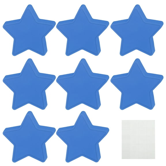 Uxcell 108Pcs Stars Cutouts, 3.5"x4" Paper Star Shaped Paper Cards for Bulletin Board Decorations(Blue, with 120 Dot Glue)