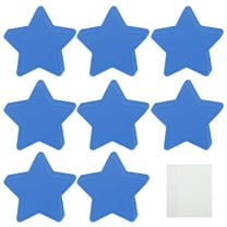 Uxcell 108Pcs Stars Cutouts, 3.5"x4" Paper Star Shaped Paper Cards for Bulletin Board Decorations(Blue, with 120 Dot Glue)