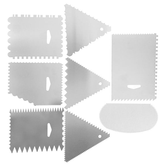 KALLORY 8 PCS Cake Scraper Tool Multifunctional Odontoid Scrapers