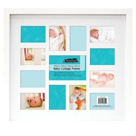 mcs 12 month baby collage frame, white (46649)