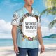 thumbnail image 3 of Fotbe World Travel Camisa Hawaiana para Hombre Unisex – Camisa Casual de Verano con Botones de Manga Corta de Algodón y Lino,XX-Large, 3 of 7
