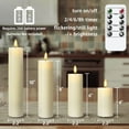 thumbnail image 3 of Mavandes Flickering Flameless Pillar Candles with Remote Control and Cycle Timer,Ivory Pack of 4 Battery Operated LED Real Wax 3D-Wick Electric Candles, 3 of 5
