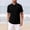 Black, variant on Josdec Men's Solid Color Short Sleeve Polo Shirt, Breathable Striped Trim Collar Casual Business Summer Top M-XXXXL