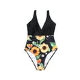 thumbnail image 4 of KOMOO One Piece Swimsuit Women Tummy Control High Waist Swimsuits Sleeveless Backless Bathing Suit, 4 of 6