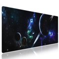 thumbnail image 1 of Alfombrilla de ratón Wknoon XXL, 80 x 30 cm, Space Planets, azul marino, 1 of 6