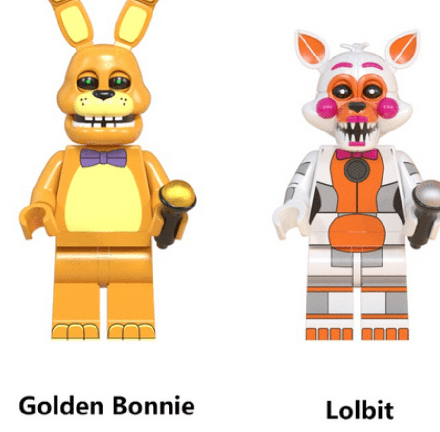 Harbrot Five Nights at Freddy's Action Figures, Halloween Series Five Nights at Freddy's Toys Children's Building Toys Sets 3D Kids Puzzles Halloween Decorations, Building Blocks for Kids Ages 4-8, C