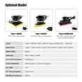 thumbnail image 2 of Yeacher Mini Random Orbit Air Sander with 90x130mm Base Pneumatic Sander High Speed Air-operated Handheld Polisher for Auto Body Work Furniture Metal Surface Rust Removal, 2 of 8