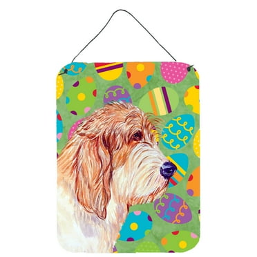 Petit Basset Griffon Vendeen Easter Eggtravaganza Wall or Door Hanging Prints