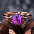 thumbnail image 3 of HEVIRGO Women Faux Amethyst Ruby Inlaid Finger Ring Wedding Engagement Jewelry Gift, 3 of 10