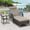 Dark Brown Wicker/Beige Cushion, variant on EPICOZY Outdoor Wicker Lounge Chair Set, 6-Position Adjustable Patio Chaise Lounge w/Side Table, All Weather Lay Flat Pool Sunbathing Recliner, Armrest & Head Pillow, Fade-Resistant, Beige