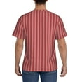 thumbnail image 2 of Naloa Stripes Red White Men's T-Shirt Sport T-shirt Men's Basic Tee Casual Men's Shirt, Round Neck, Short Sleeves - XX-Large, 2 of 5