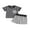 Dark Gray, variant on Bagilaanoe 2pcs Toddler Baby Boy Short Pants Set Contrast Color Short Sleeve Print T-Shirt Tops + Shorts 6M 12M 18M 24M 3T 4T Kids Casual Summer Outfits