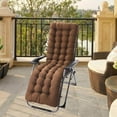 thumbnail image 3 of Comfortable Polyester Garden Recliner Cushion Thickened Mat Outdoor Chair Bench Cushion Soft Indoor Coffee B, 3 of 8