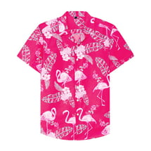 Alimens & Gentle Men's Short Sleeve Hawaiian Aloha Shirt Summer Vacation Shirts 100% Cotton