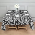 thumbnail image 3 of Black Boho Tribal Feathers Pattern Square Tablecloth,Waterproof Square Table Cover,Wipeable Spillproof Washable Table Cover for Home Kitchen Party Decor 42"X42"(107x107cm), 3 of 6