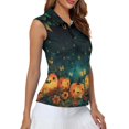 thumbnail image 4 of Whosucclay Jack-o'-lanterns Fireflies Tennis Athletic Tank Top for Ladies, Fashion Breathable for Golf Daily Sports, Stretchy Dry-Fit Golf Shirt for Women, 4 of 7