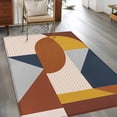 thumbnail image 2 of Art Decor Washable Area Rug 4x6 Mid-Century Modern Abstract Geometric Multi Color Low-Profile Large Area Rugs with Non Slip Backing Indoor Floor Carpet for Entrance Living Room Bedroom Home Office, 2 of 9