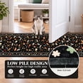 thumbnail image 4 of Lecolaco 2’x3' Floral Cat Small Area Rug, Washable Indoor Door Mat, Soft Low-Pile Throw Rugs for Entryway, Kitchen, Black, 4 of 8
