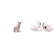 thumbnail image 1 of Elegante figura decorativa de resina de un gato y un cisne, ideal para , el dormitorio, la oficina o la sala de estar. Un regalo perfecto., 1 of 8