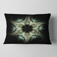 thumbnail image 2 of Designart Yellow and Green Fractal Flower - Abstract Throw Pillow - 12x20, 2 of 5