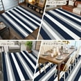 thumbnail image 6 of Navy Blue Gray Stripe 5x8 Area Rugs, Modern Farmhouse Horizontal Striped Non-Skid Rubber Backing Large Rectangle Rugs - Living Room Bedroom Home Office, Indoor Floor Mat Carpets Washable Rug, 6 of 9