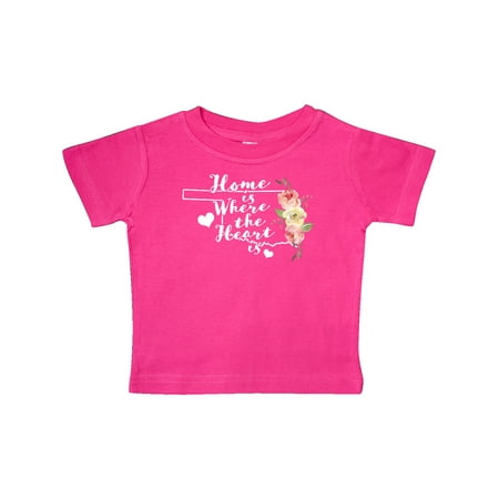 

Inktastic Oklahoma Home is Where the Heart is with Watercolor Floral Gift Baby Boy or Baby Girl T-Shirt
