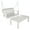White, variant on Highwood 4ft Lehigh Porch Swing with 1 Coffee Table - Outdoor, Eco-friendly, Synthetic Wood