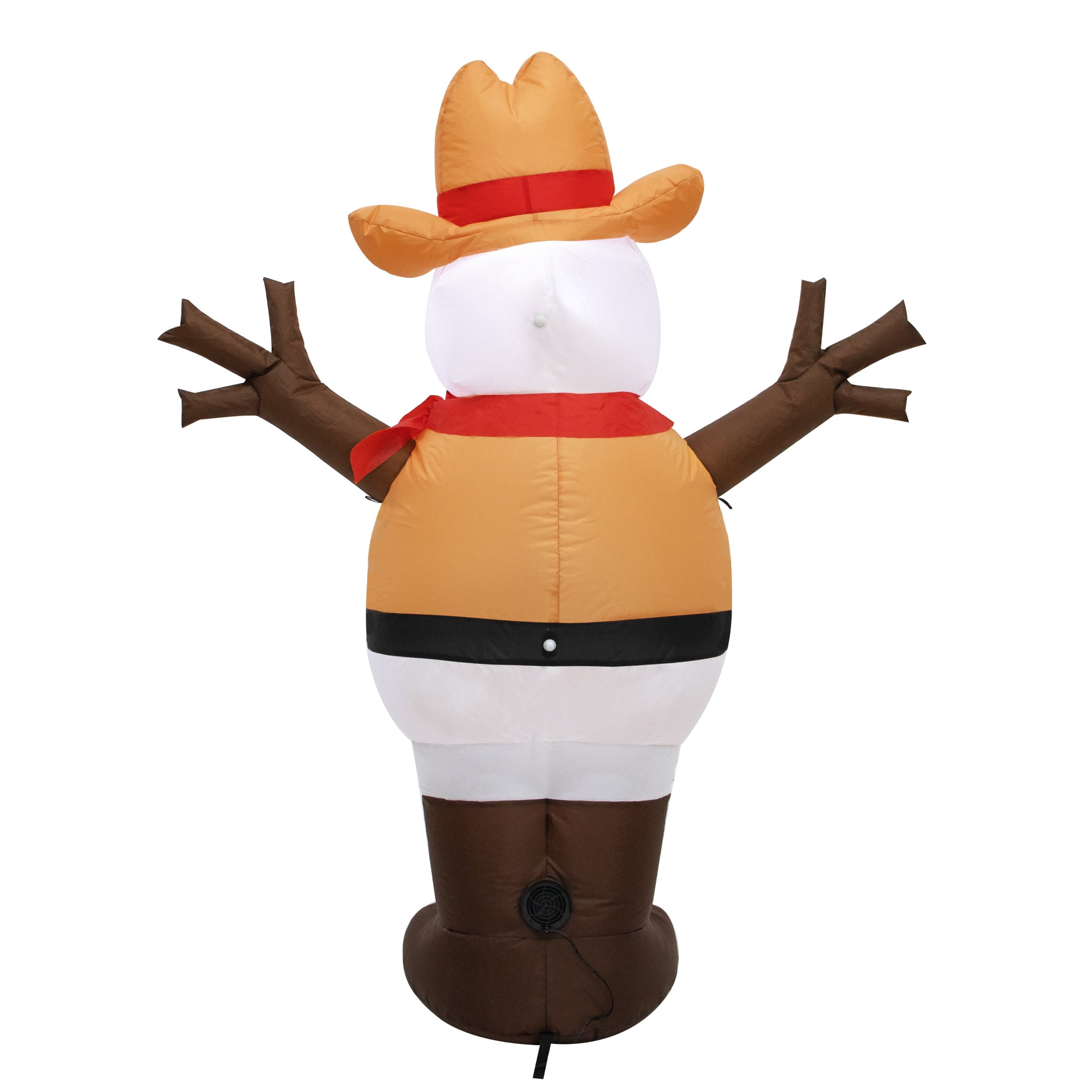Multicolor Sheriff Snowman Christmas Airblown Yard Inflatable, 4', by Holiday Time