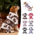 thumbnail image 7 of Dog Christmas Sweater Clothes, Puppy Winter Warm Soft Pajamas, Flannel Onesie PJS for Small Dogs, Pet Holiday Parties Pullover Sweaters cat Doggie boy Girl, 7 of 7