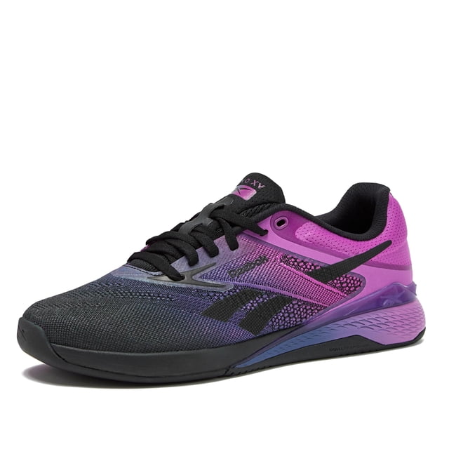 Zapatillas deportivas Reebok Nano X5 para mujer, color negro y morado 6.5