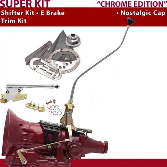 American Shifter TH350 Shifter Kit 23 in. Swan E Brake Trim Kit for D2F28