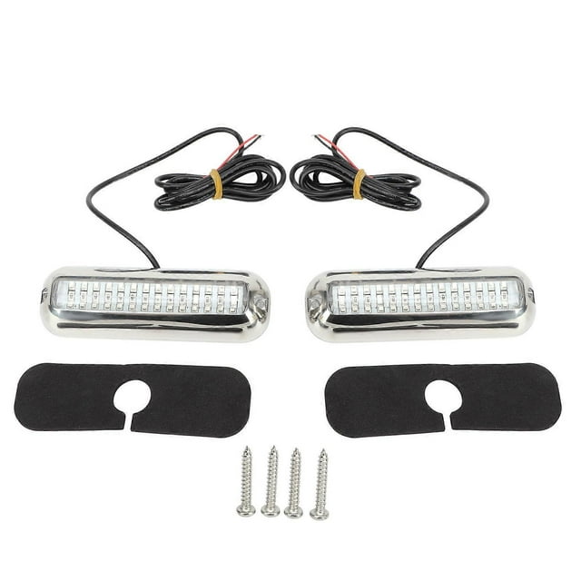 Lot de 2 feux arrière de bateau 42 LED 10-36 V IP68 étanches 1\xa0500 lm, lumière bleue super brillante