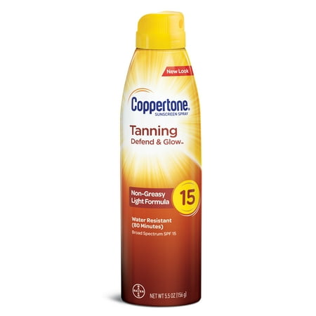coppertone tanning spray spf defend sunscreen glow oz