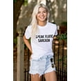 thumbnail image 3 of Speak Fluent Sarcasm Sarcastic Humor Plus Size Crewneck Graphic Tee Shirt Brisco Brands 4X, 3 of 5