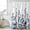 Lnk blue, variant on Grey Botanical Shower Curtain, Waterproof Shower Curtains for Bathroom, Dragonfly Flower Leaf Retro Ink Style Washable Fabric Bathtub Curtain Set Bath Decor with 12 Hooks 72"x78"